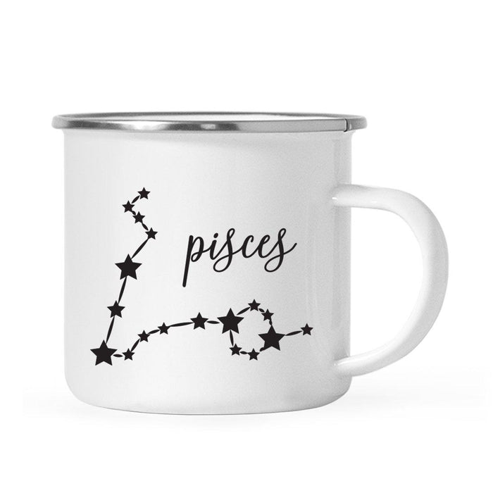 Zodiac Minimal Black Campfire Mug-Set of 1-Andaz Press-Pisces-