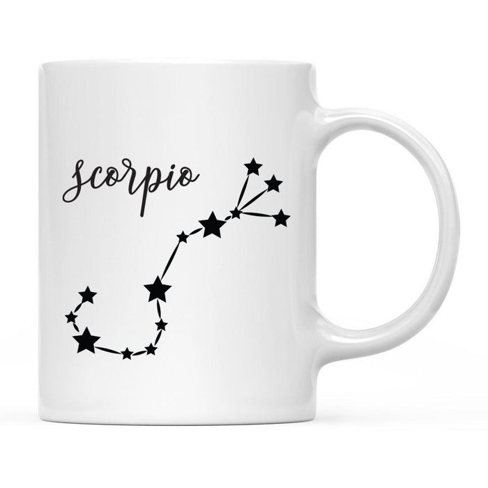 Zodiac Minimal Black Ceramic Coffee Mug-Set of 1-Andaz Press-Scorpio-